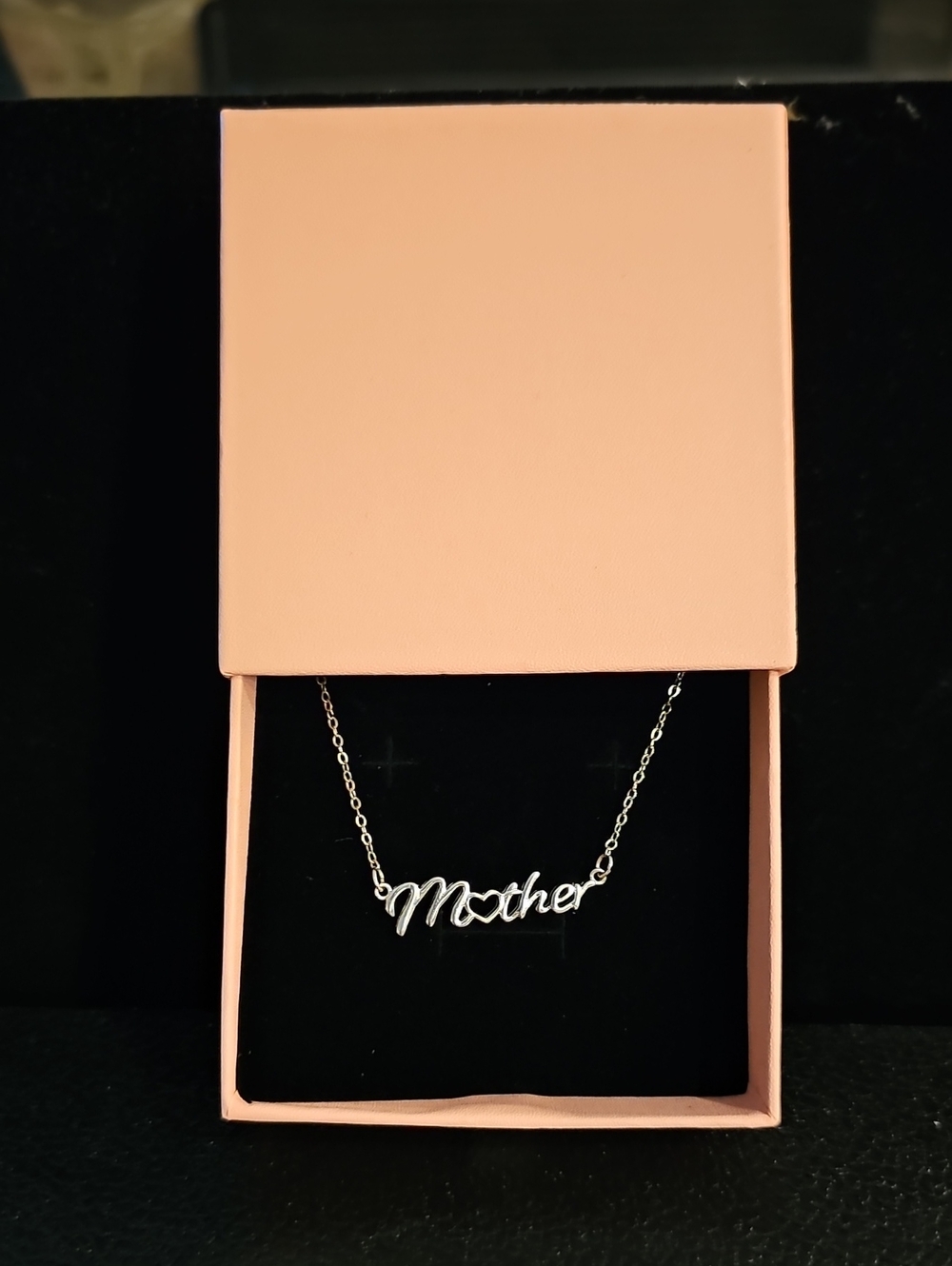 NIB Mother Silvertone Necklace
